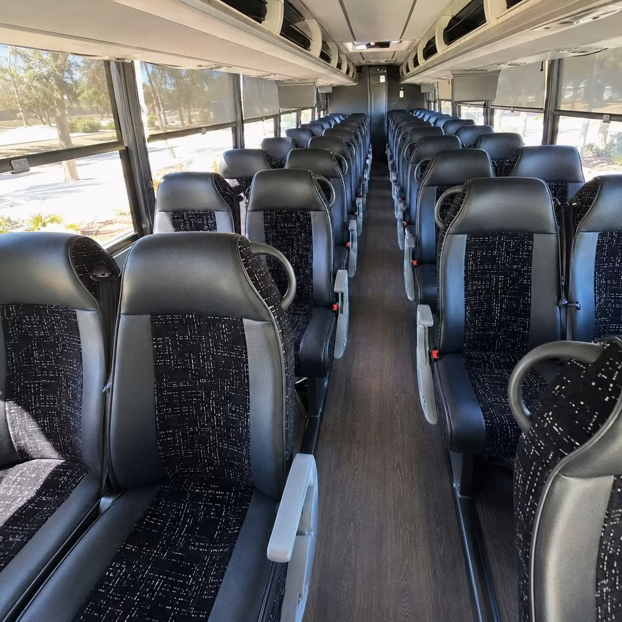56 passenger charter bus interior